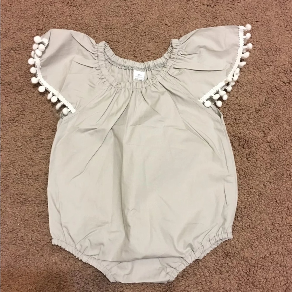 Baby Girl Pom Pom Onesie